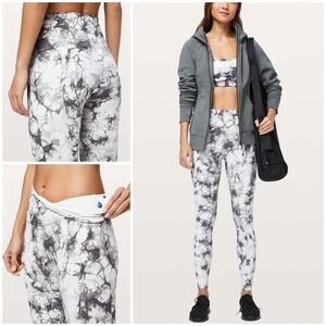 Lululemon Wunder Under High-Rise legging Dual Shibori Antique White Cement